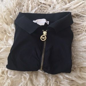 Michael Kors Black Zippered Polo Top|Size P/L ⭐️